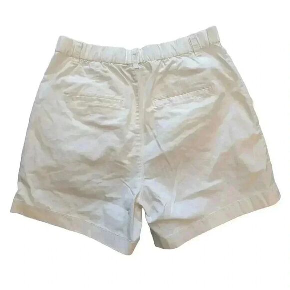 Gap Women's Ivory Cotton/Spandex Elastic Back Waist & Pleated Front Shorts w Poc - Picture 6 of 10